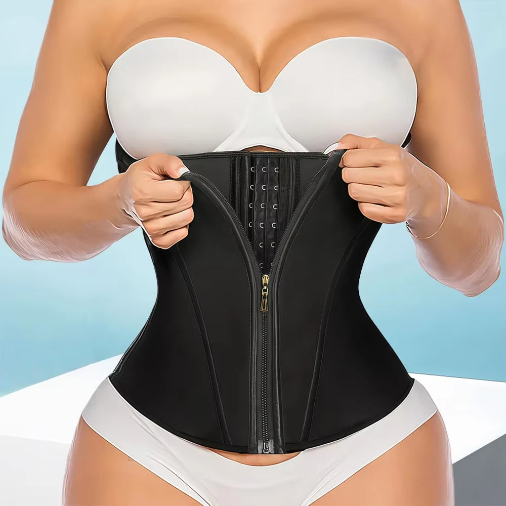 Waist Trainer for Women Tummy Control Workout Waist Cincher Corset Shapewear Postpartum Body Shaper with Zipper Hook